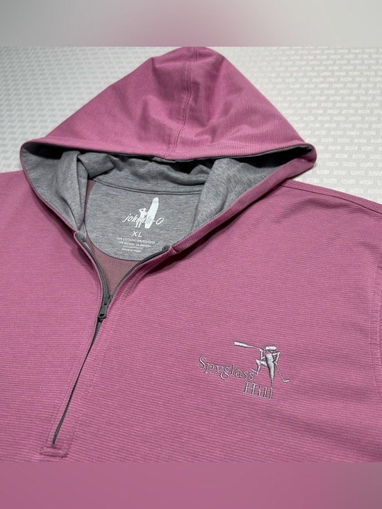 johnnie-O Other - Johnnie-O "Finney" Pink Performance 1/4 Zip Golf Hoodie Men’s XL Spyglass Hill
